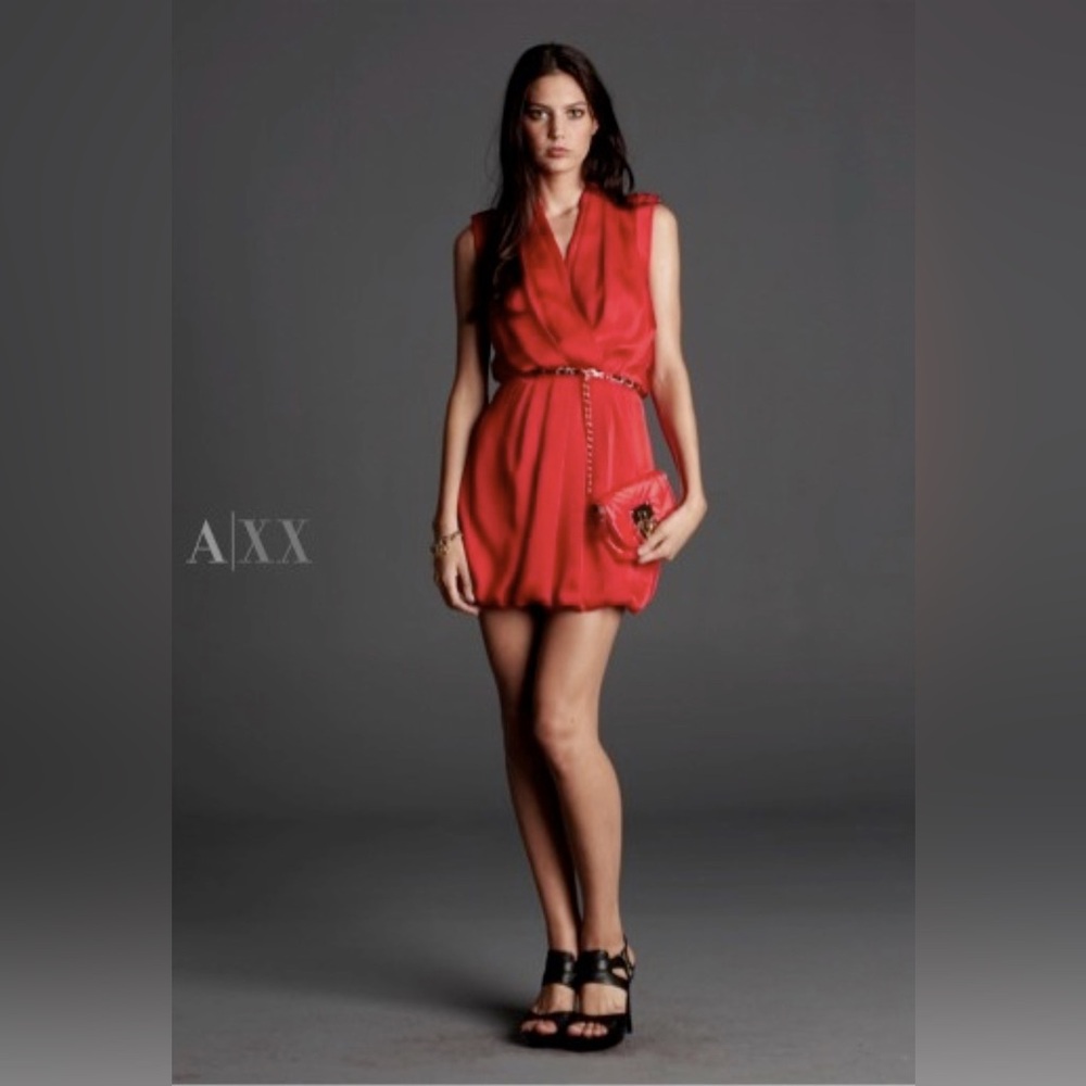 Armani Exchange Vibrant Red Mini Dress